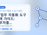 AI 업무 자동화 도구 선택 가이드: 실무자를 위한 실전 선택법를 설명하는 대표이미지
