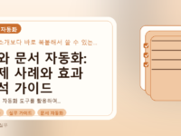 AI와 문서 자동화: 실제 사례와 효과 분석 가이드를 설명하는 대표이미지