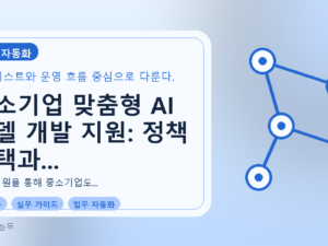 중소기업 맞춤형 AI 모델 개발 지원: 정책 선택과 적용 사례 가이드를 설명하는 대표이미지
