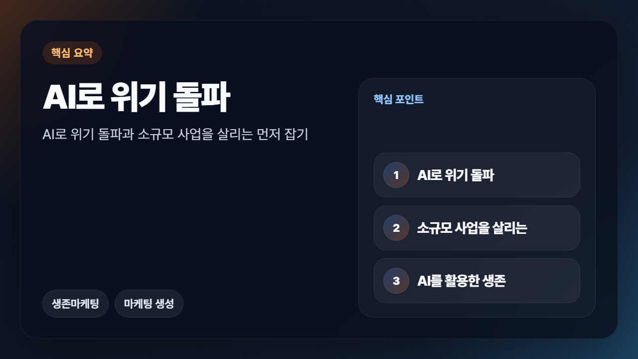 AI로 위기 돌파 핵심 요약 이모션 이미지