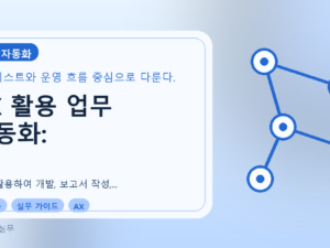 AX 활용 업무 자동화: 개발·보고서·심사 실무 가이드를 설명하는 대표이미지