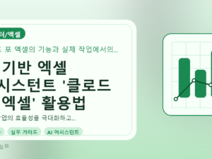 AI 기반 엑셀 어시스턴트 '클로드 포 엑셀' 활용법를 설명하는 대표이미지