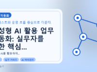 생성형 AI 활용 업무 자동화: 실무자를 위한 핵심 전략과 사례를 설명하는 대표이미지