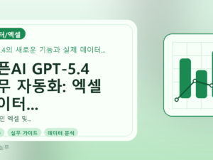 오픈AI GPT-5.4 실무 자동화: 엑셀 데이터 요약 및 분석 시간 단축 가이드를 설명하는 대표이미지
