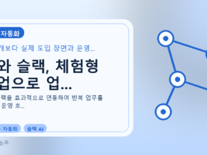 AI와 슬랙, 체험형 팝업으로 업...를 설명하는 대표 이미지
