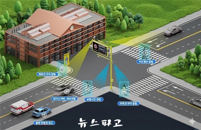 아산시, 어린이보호구역에 '생성형 AI 횡단보도 시스템' 도입 관련 이미지