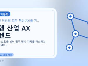은행 산업 AX 트렌드를 설명하는 대표 이미지