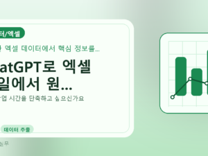 ChatGPT로 엑셀 파일에서 원...를 설명하는 대표 이미지