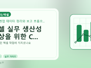 엑셀 실무 생산성 향상을 위한 C...를 설명하는 대표 이미지