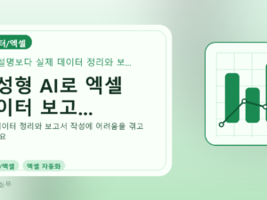 생성형 AI로 엑셀 데이터 보고...를 설명하는 대표 이미지