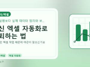 최신 엑셀 자동화로 칼퇴하는 법를 설명하는 대표 이미지
