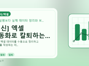 [최신] 엑셀 자동화로 칼퇴하는...를 설명하는 대표 이미지