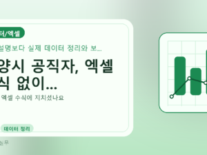 고양시 공직자, 엑셀 수식 없이...를 설명하는 대표 이미지