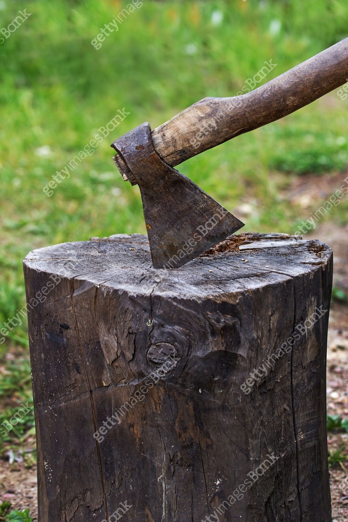 ax and stump 이미지 (483694462) 관련 이미지