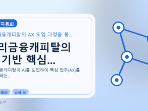 우리금융캐피탈의 AI 기반 핵심...를 설명하는 대표 이미지