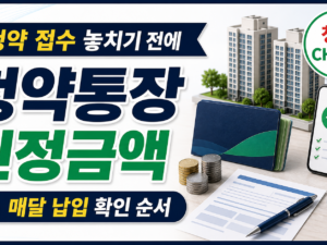 청약통장 납입 인정금액, 매달 얼마 넣어야 할까 관련 이미지 1