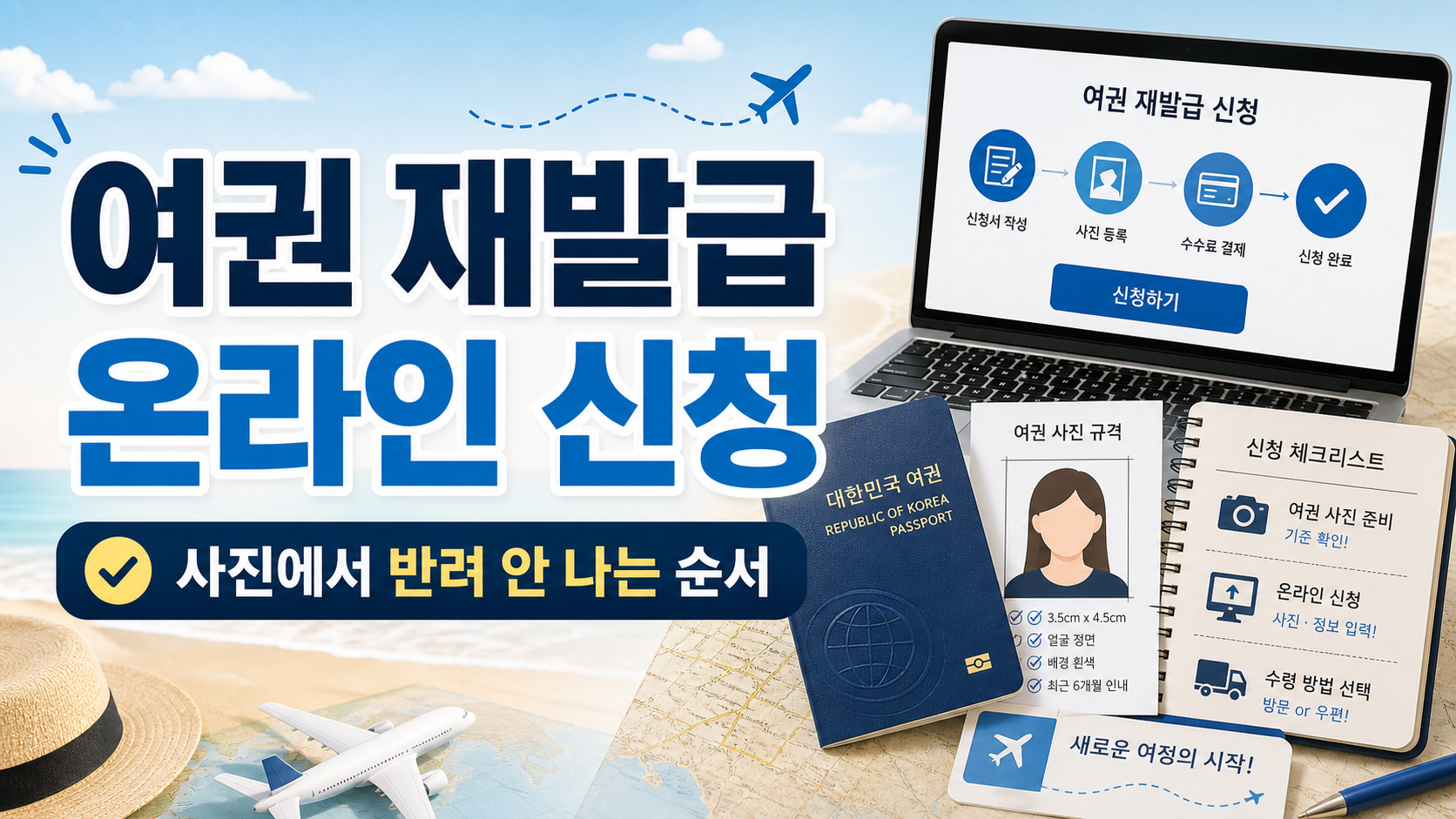 여권 재발급 온라인 신청, 사진에서 반려 안 나는 순서 관련 이미지 1