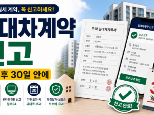 임대차계약 신고, 전월세 계약 후 30일 안에 해야 할 일 관련 이미지 1