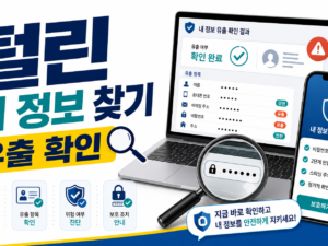 털린 내 정보 찾기 서비스, 계정 유출 여부 확인 후 조치 순서 관련 이미지 1
