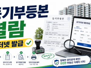 등기부등본 인터넷 열람, 인터넷등기소에서 주소 입력 전 확인할 것 관련 이미지 1