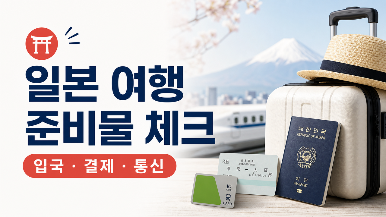 일본 여행 준비물 체크리스트, 빠뜨리면 곤란한 것만 정리 관련 이미지 1