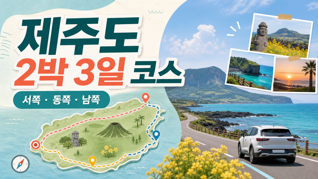제주도 2박 3일 코스, 초행자가 실패하지 않는 동선표 관련 이미지 1