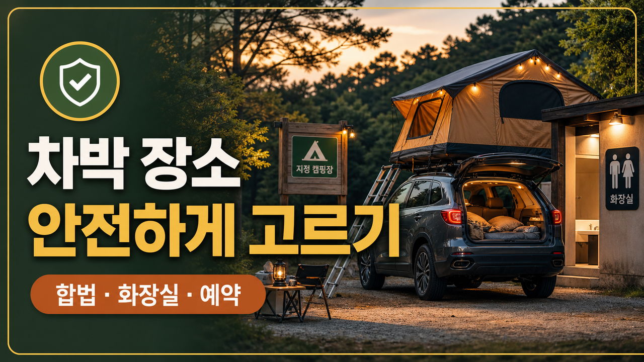 차박하기 좋은 장소, 합법 차박지 고르는 현실 기준 관련 이미지 1