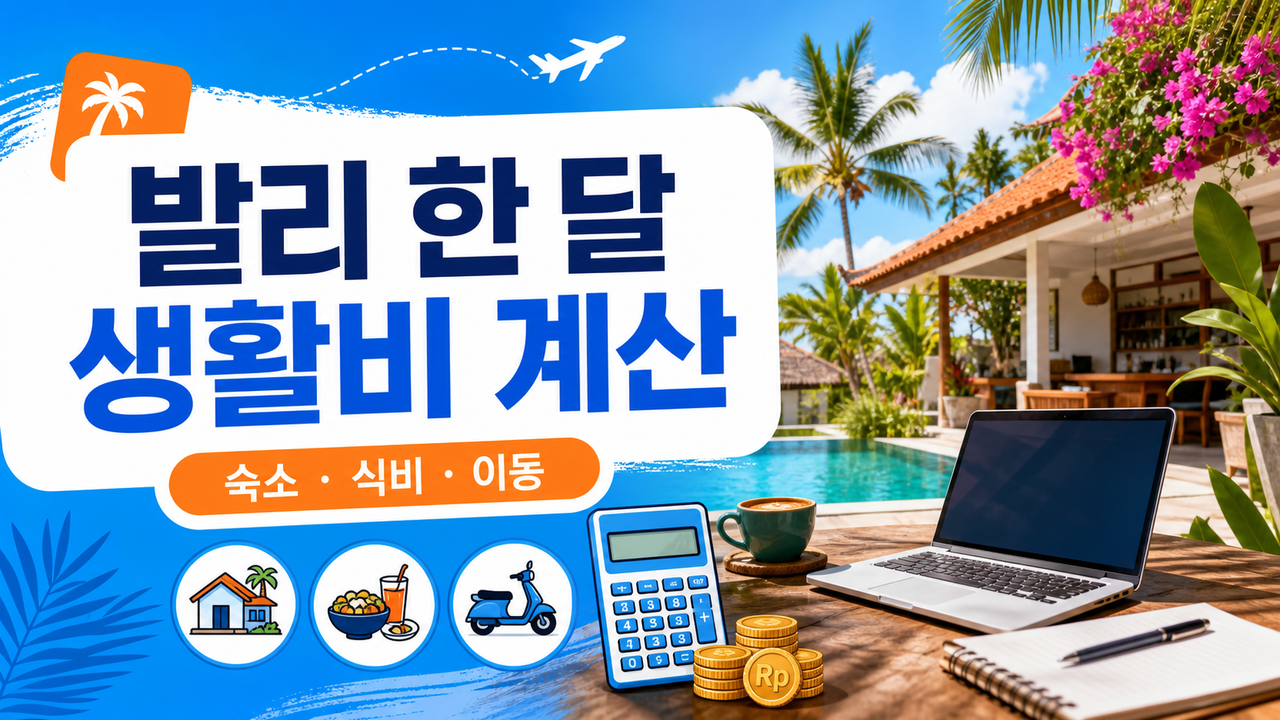 발리 한 달 살기 비용, 지역별 현실 예산표 관련 이미지 1