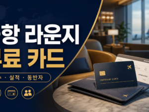 공항 라운지 무료 카드, 연회비보다 먼저 볼 조건표 관련 이미지 1