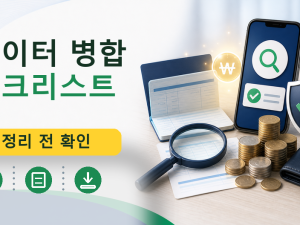 데이터 병합 체크리스트를 설명하는 대표 이미지