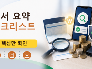 문서 요약 체크리스트를 설명하는 대표 이미지