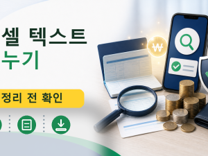 엑셀 텍스트 나누기를 설명하는 대표 이미지