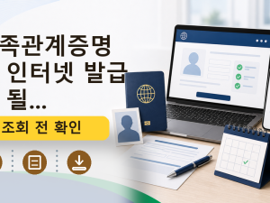 가족관계증명서 인터넷 발급 안 될 때 오류와 해결 순서