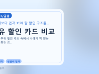 주유 할인 카드 비교를 설명하는 대표 이미지