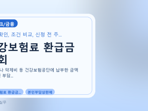 건강보험료 환급금 조회를 설명하는 대표 이미지