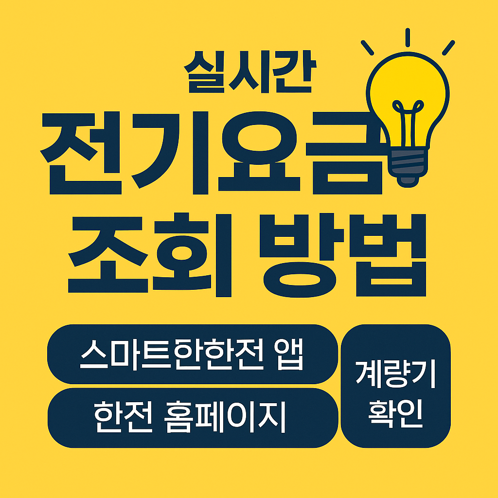 실시간 전기요금 확인 조회 방법 관련 이미지