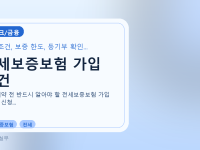 전세보증보험 가입 조건를 설명하는 대표 이미지