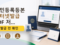 주민등록등본 인터넷발급 PDF 저...를 설명하는 대표 이미지