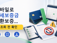 모바일로 전세보증금 반환보증 조회...를 설명하는 대표 이미지