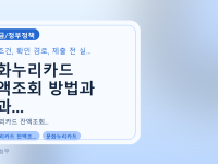 문화누리카드 잔액조회 방법과 결과...를 설명하는 대표 이미지