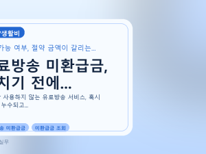 유료방송 미환급금, 놓치기 전에...를 설명하는 대표 이미지