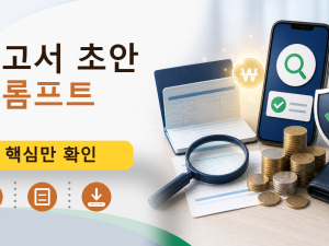 보고서 초안 프롬프트를 설명하는 대표 이미지