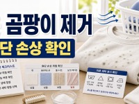 옷 곰팡이 제거 전 원단 손상과 세탁 가능 여부 확인하기 관련 이미지 1