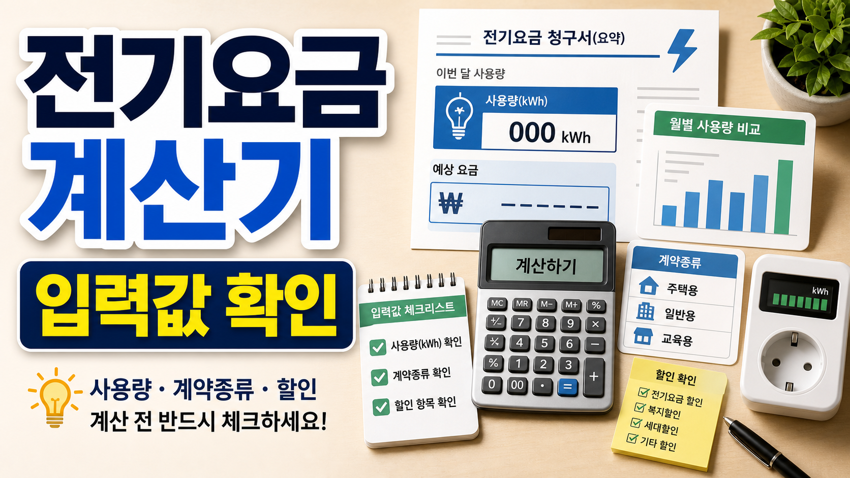전기요금 계산기: 한전 공식 계산 전 입력값 확인법 관련 이미지 1