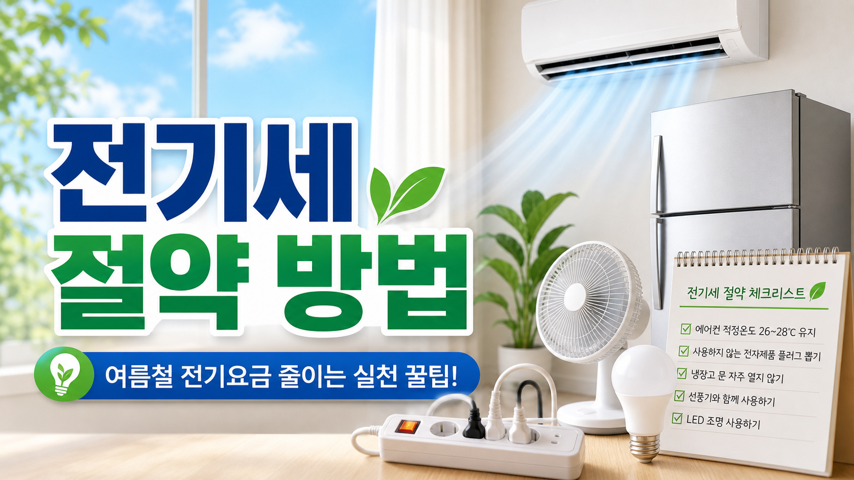 여름철 전기세 폭탄? 걱정 끝! 전기세 절약 꿀팁 총정리 관련 이미지 1