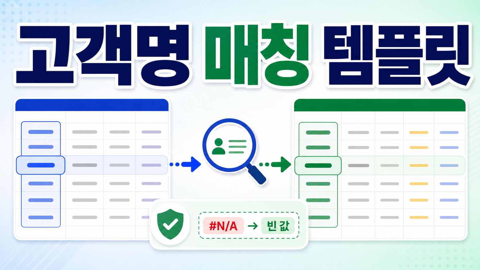 Excel XLOOKUP IFNA로 고객명 매칭 템플릿 만드는 순서 관련 이미지 1
