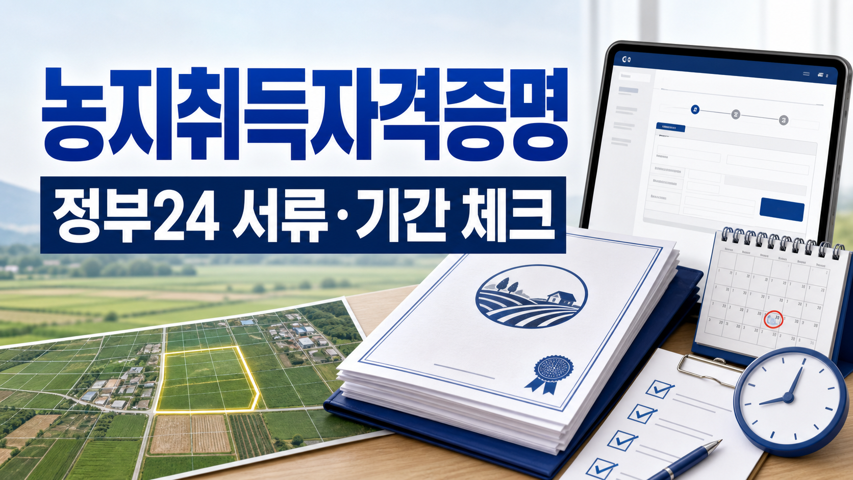 농지취득자격증명 정부24 신청, 서류와 처리기간 체크리스트 관련 이미지 1