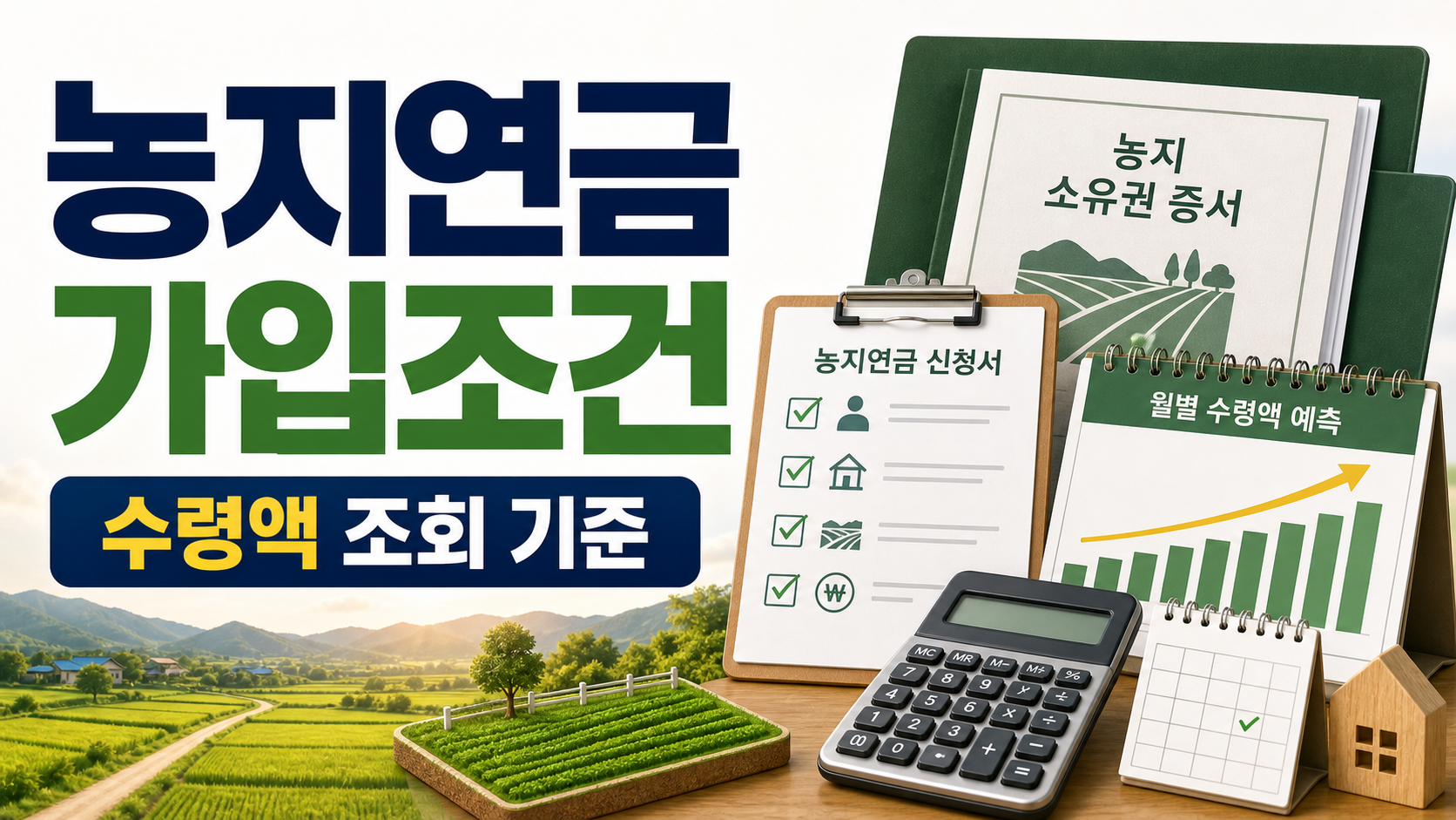 농지연금 가입조건과 수령액 조회, 신청 전 농지 소유자가 확인할 기준 관련 이미지 1