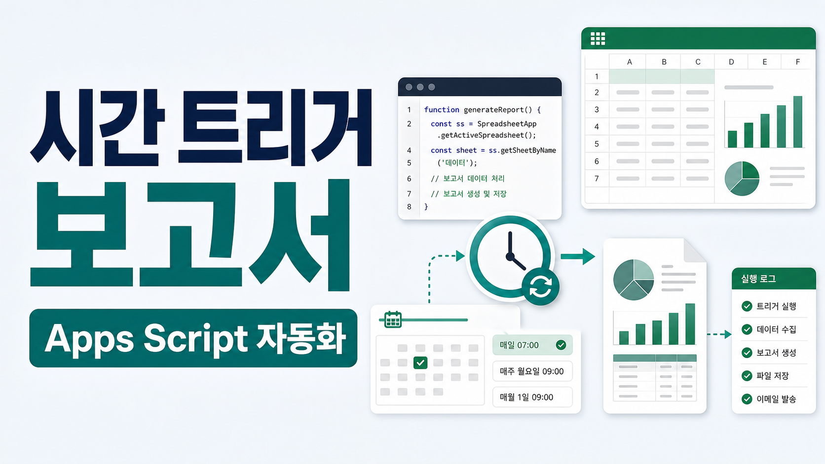 구글 스프레드시트 Apps Script 시간 트리거로 보고서 자동화하는 순서 관련 이미지 1