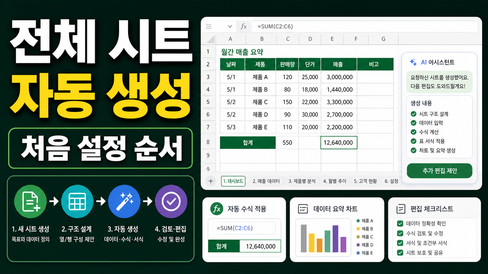 Google Sheets Gemini 전체 시트 생성 자동화, 처음 설정할 때 볼 실무 순서 관련 이미지 1
